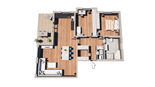 Grundriss Erdgeschoss 124 qm